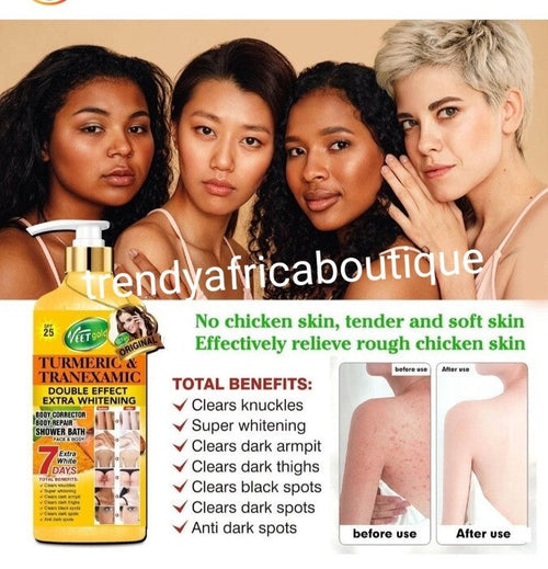 Veetgold Turmeric Double Effects Extra Whitening Body Repair Shower Gel. X 1